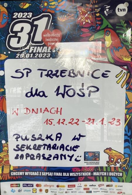 SP TRZEBNICE dla WOŚP