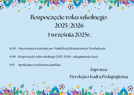 Rozpoczęcie roku szkolnego 2025/2026